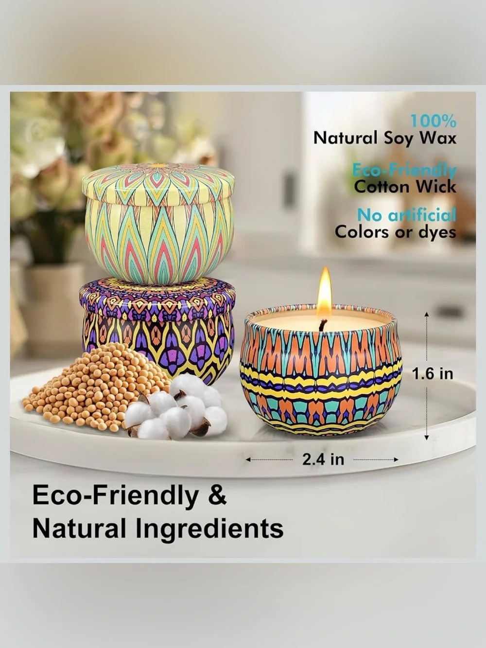 Bohemian Style Soy Mini Candles
